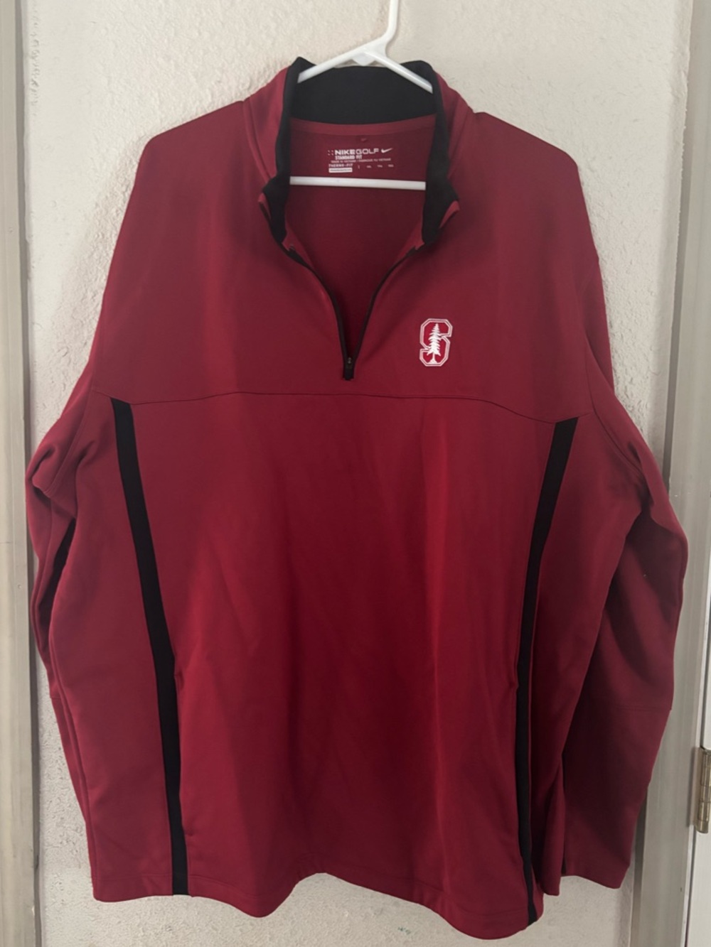 Stanford Cardinal Nike Court-side  Lightweight 1/4-Zip Jacket - Cardinal Red XXL